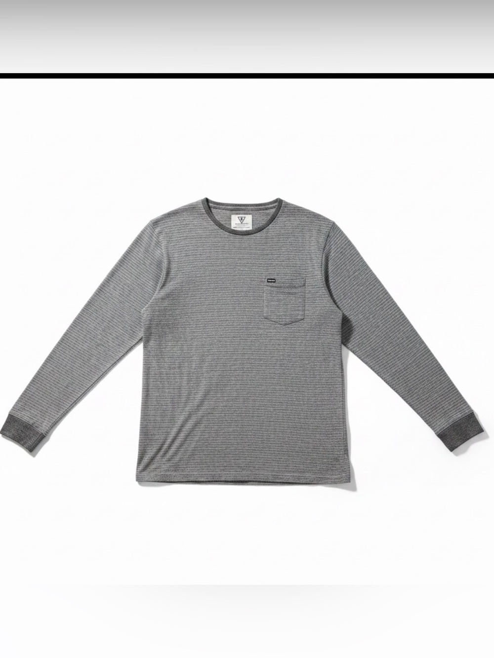 Visalia Men's Grey Long Sleeve Pocket Tee size large